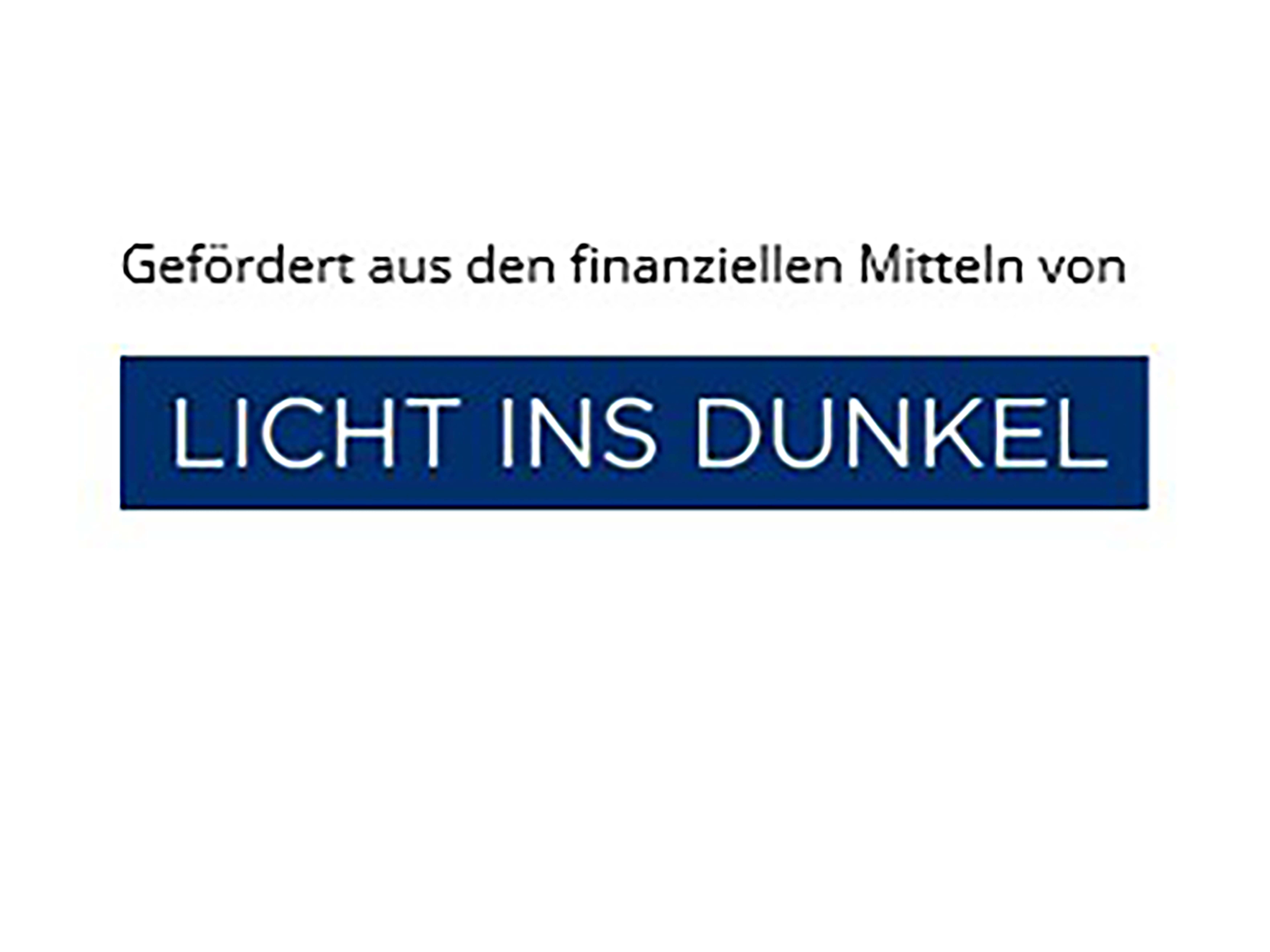 Hinweis "Gefördert aus den finanziellen Mitteln von Licht ins Dunkel"