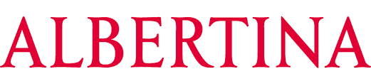 Logo: Albertina in rot