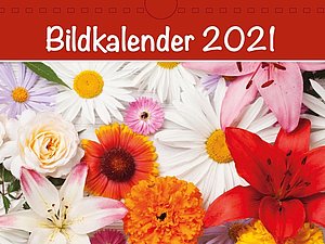 Cover-Bild des Bildkalender 2021 der Hilfsgemeinschaft 2021: Bunte Blumen