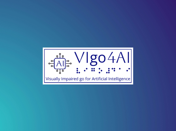 VIGO4AI-Logo auf blauem Hintergrund