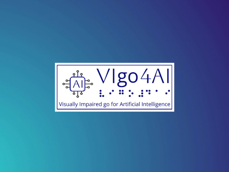 VIGO4AI-Logo auf blauem Hintergrund
