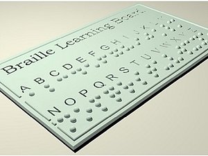 Braille learning board. Fotocredits: TheDarkHood on Thingiverse