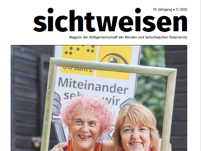 Cover der sichtweisen Oktober/November 2025 mit zwei Frauen auf dem Titelblatt