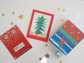 Foto von den drei Geschenksackerl aus Papier