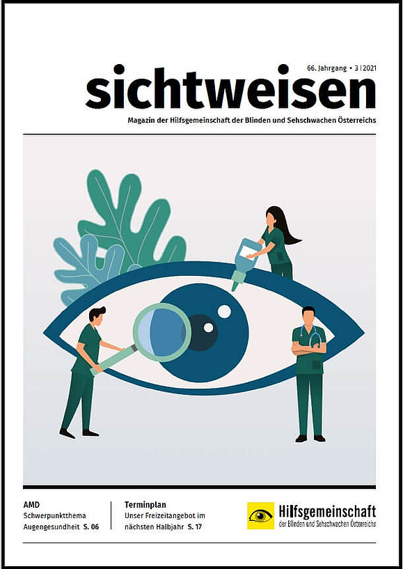 Deckblatt sichtweisen 66. Jahrgang Ausgabe 3 mit Augengesundheitsillustration